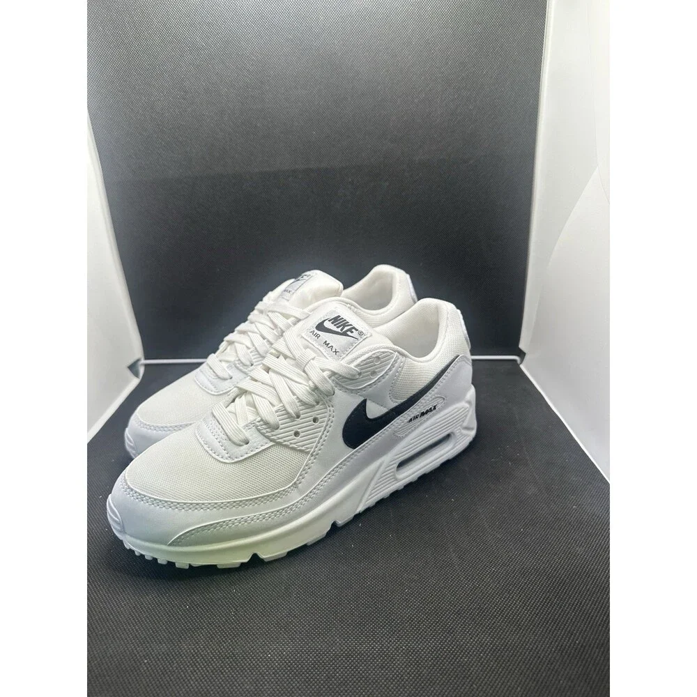 Nike Air Max 90 DH8010-101 Sneakers Women's 9.5 White Black Athletic Shoes UZI19 - Picture 4 of 8